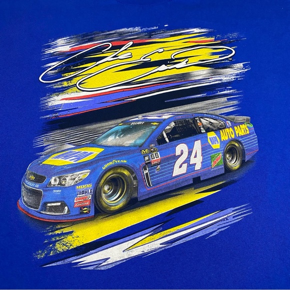 NASCAR Chase Elliott Graphic T Shirt Men’s XL Blue Short Sleeve Racing NAPA #24 - Picture 2 of 9